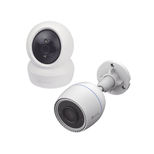 Kit de cámaras WiFi / Incluye 1 pieza C6N  Para Uso en Interior y 1 pieza CS-C3TN Para Uso en Exterior / Detección de Movimiento / Notificaciones Instantáneas
