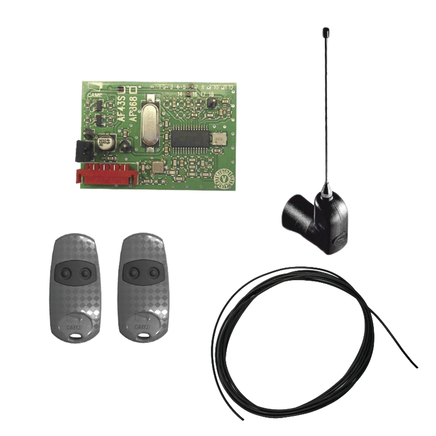 Kit Receptor inalámbrico con antena / Hasta 45M en linea de vista / INCLUYE dos controles  y 3 metros de cable RG58 para la antena