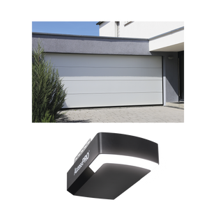 KIT COMPLETO Puerta GARAGE107 / Lisa Linea Central / Color blanco / Insulada / Incluye Motor FS1000APPRT / 1/2HP / Fuerte/Silencioso/Luz LED/Motor DC .