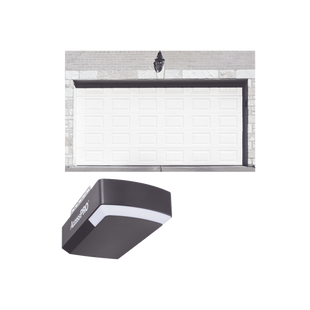 KIT COMPLETO Puerta D/ Garage 14x8 Pies / Cuadro Corto / Color blanco / Insulada / Incluye Motor FS1000APPRT / 1/2HP / Fuerte/Silencioso/Luz LED/Motor DC .