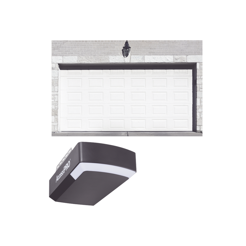 KIT COMPLETO Puerta D/ Garage 9x7 Pies / Cuadro Corto / Color blanco / Insulada / Incluye Motor FS1000APPRT / 1/2HP / Fuerte/Silencioso/Luz LED/Motor DC .