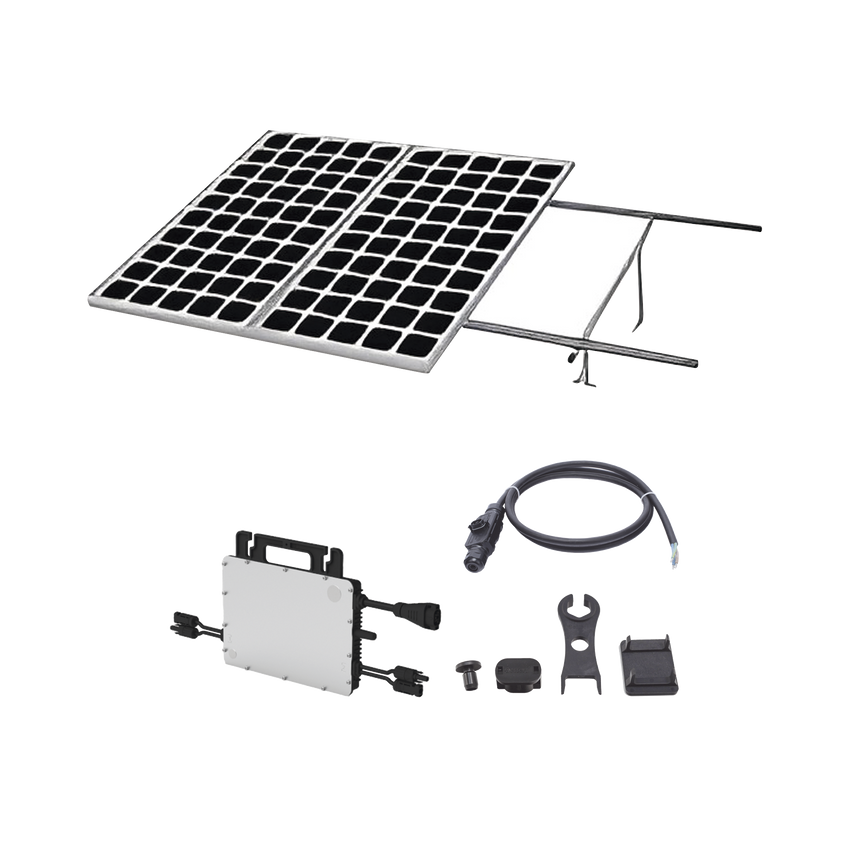 Kit Solar para Interconexión de 1.1 KW de Potencia Pico 220Vcc con Microinversor 1KW y 2 Módulos de 550 W (Incluye Montaje )