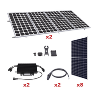 Kit Solar para Interconexión de 4.4KW de Potencia Pico 220Vcc con Microinversor y 8 Módulos de 550 W (Incluye Montaje )