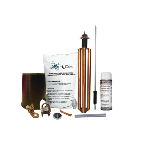 Kit Pararrayo con Accesorios de Instalación en Torre para Protección de 80 m de Diámetro.