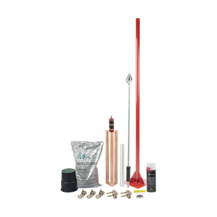 Kit Pararrayo con Accesorios para Protección de Diámetro de 80 m.