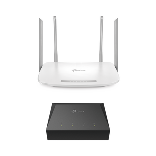 Kit de ONU Gigabit XZ000G3 con Router Router Inalámbrico ISP doble banda AC, Hasta 1167 Mbps, 4 antenas externas omnidireccional, Puertos Gigabit