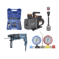Kit profesional / Mini split / Bomba de vacío 2RS-2R-R32 / Manómetro HBSBZ6 / Kit Abocardado CT809 / Rotomartillo HR2630J / Broca PSTC02003