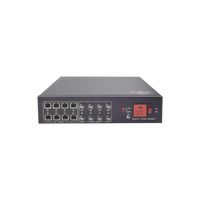 Kit de TRANSCEPTOR ACTIVO DE 8 CANALES / VIDEO+PODER en un solo Cable UTP / 150 metros en 4K, 200 metros en 5 MP/ Envía 36 Vcc y Recibe 12 Vcc / TODO INCLUIDO PARA RACK / Compatible con cámaras HD-TVI/CVI/AHD/CVBS / INSTALACIÓN LIMPIA