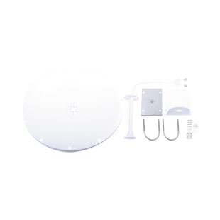 Kit de Antena y radomo, ganancia de  28 dBi, rango de frecuencia extendida (4.9 a 6.5 GHz), conectores N-Macho, incluye jumper, distancia de hasta 15 km