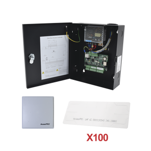 Kit para automatizar 1 ACCESO VEHICULAR con STICKERS en Parabrisas de vehiculos / Incluye Panel,  lector y 100 stickers / Software IVMS4200 incluido