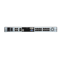 Consola LCD dual | rail con switch KVM  por IP integrado multi-interfaz | Cat 5 de 16 puertos de 1 consola local y 1 consola remota