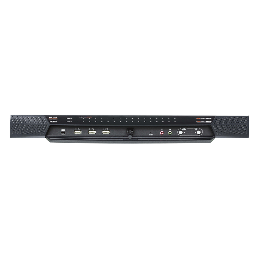 Conmutador KVM sobre IP de 32 puertos con múltiples interfaces y acceso compartido 1 local/8 remoto
