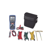 KIT de Medidor de Resistencia a Tierra Digital ( Terrómetro ), a 3 hilos  CAT III / 1000 V.