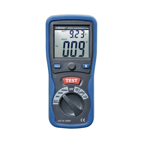 KIT de Medidor de Resistencia a Tierra Digital ( Terrómetro ), a 3 hilos  CAT III / 1000 V.