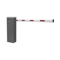 Kit de Barrera Vehicular Derecha y Brazo de 3 Metros / Finales de Carrera Ajustables por Programación / Movimiento Fluido / Diseño Elegante Color Gris / Con Corona Led Semaforizada