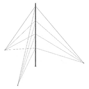 Kit de Torre Arriostrada de Piso de 9 m Altura con Tramo STZ45G Galvanizado por Inmersión en Caliente (No incluye retenida).