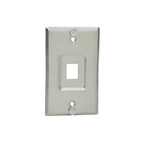 Placa de Pared Telefónica, Salida de 1 Puerto Keystone, de Acero Inoxidable