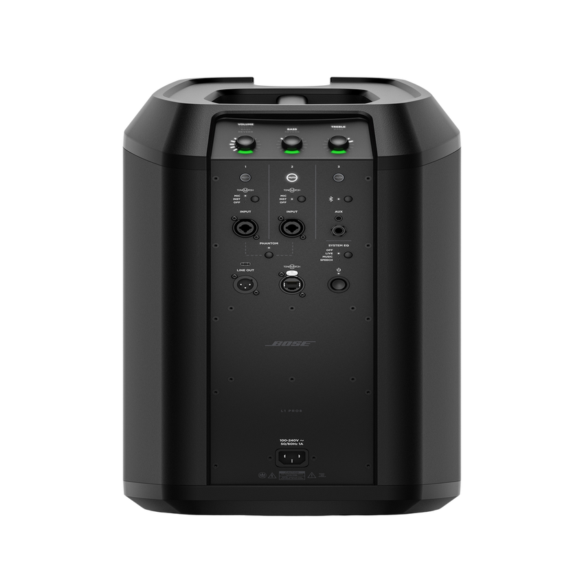 Sistema Portátil de Audio | Arreglo lineal de 8 altavoces | Subwoofer | Mezclador Integrado de 3 canales | Bluetooth | Configuación mediante App