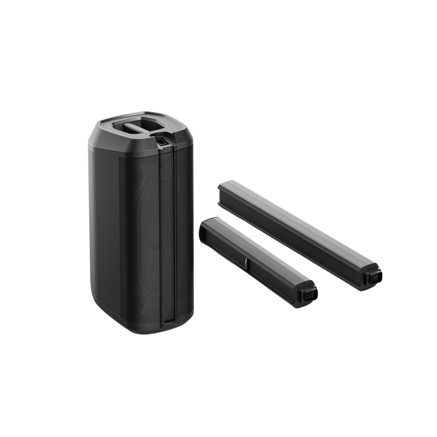 Sistema Portátil de Audio | Arreglo lineal de 8 altavoces | Subwoofer | Mezclador Integrado de 3 canales | Bluetooth | Configuación mediante App