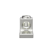 Terminal tipo Lengüeta Recta de Aluminio con Agujero 1/4", y Barril para Cable #14 - 2/0 AWG