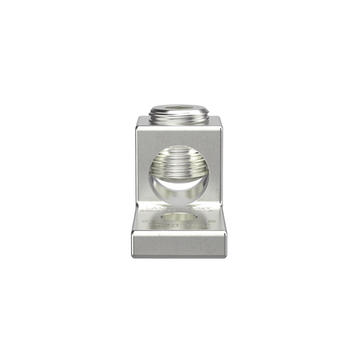 Terminal tipo Lengüeta Recta de Aluminio con Agujero 1/4", y Barril para Cable #14 - 2/0 AWG