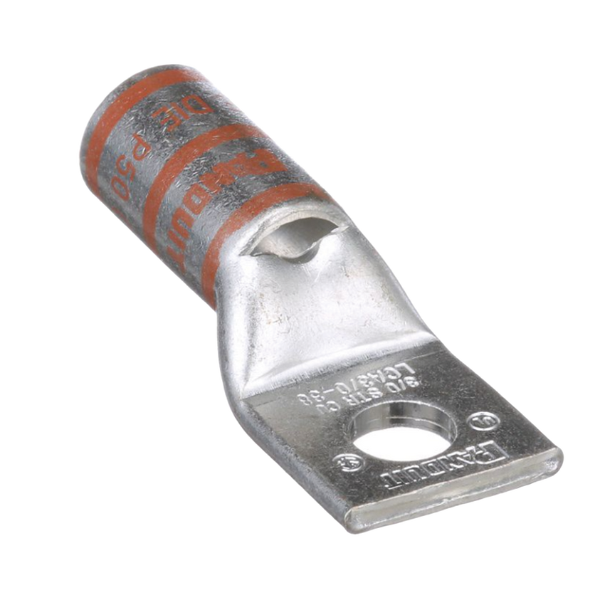 Terminal de Compresión de Cobre con Orificio 3/8 in, para Cable 3/0 AWG. 1 Pz.