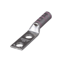 Zapata de compresión LCC1/0-38DW-X para cal. 1/0 Awg, Doble barreno para tornillo prisionero de 3/8, 1 Pz