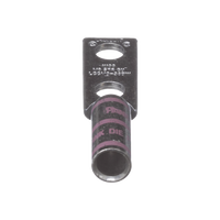 Zapata de compresión LCC1/0-38DW-X para cal. 1/0 Awg, Doble barreno para tornillo prisionero de 3/8, 1 Pz