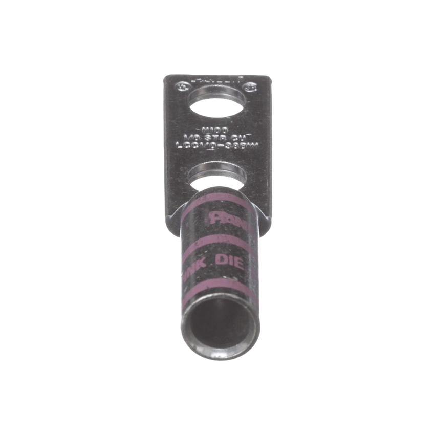 Zapata de compresión LCC1/0-38DW-X para cal. 1/0 Awg, Doble barreno para tornillo prisionero de 3/8, 1 Pz