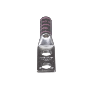 Zapata de compresión LCC1/0-38DW-X para cal. 1/0 Awg, Doble barreno para tornillo prisionero de 3/8, 1 Pz