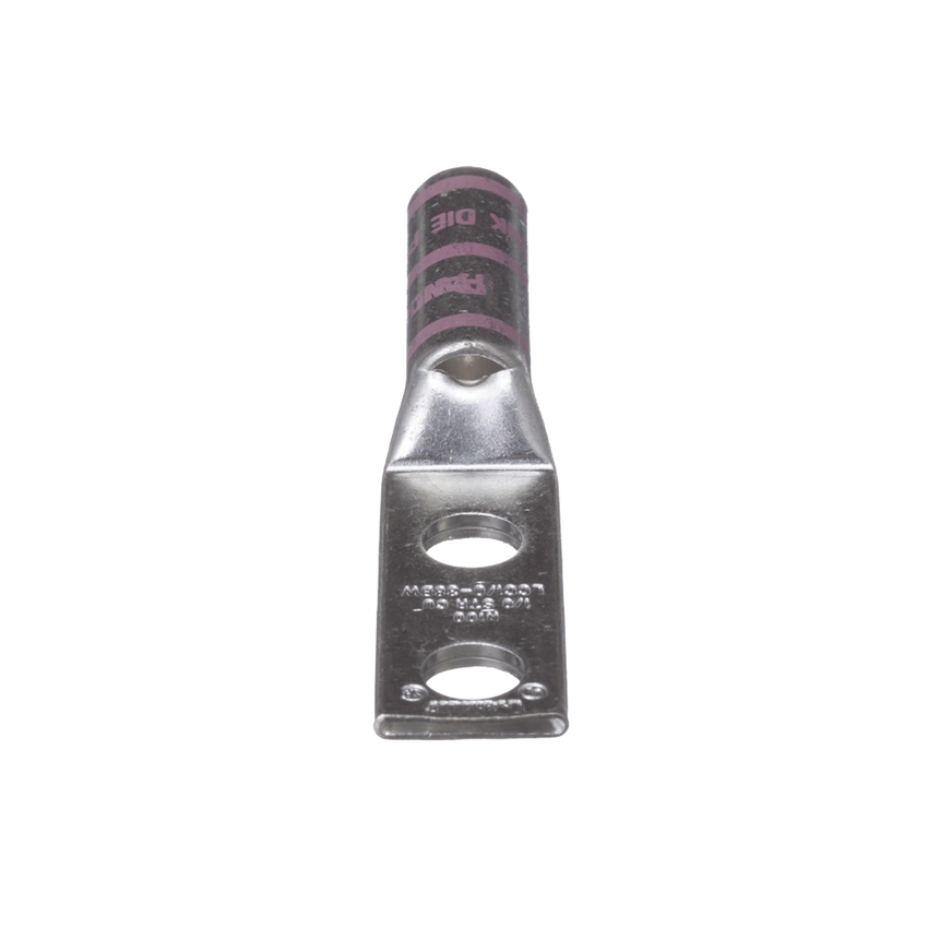 Zapata de compresión LCC1/0-38DW-X para cal. 1/0 Awg, Doble barreno para tornillo prisionero de 3/8, 1 Pz