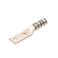 Zapata de compresión LCC500-12-6 para cal. 500 Kcmil, Doble barreno para tornillo prisionero de 1/2, Espaciado de orificios 44.5mm, 1 Pz