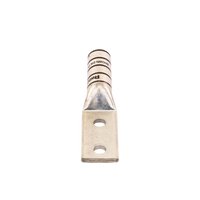 Zapata de compresión LCC500-12-6 para cal. 500 Kcmil, Doble barreno para tornillo prisionero de 1/2, Espaciado de orificios 44.5mm, 1 Pz