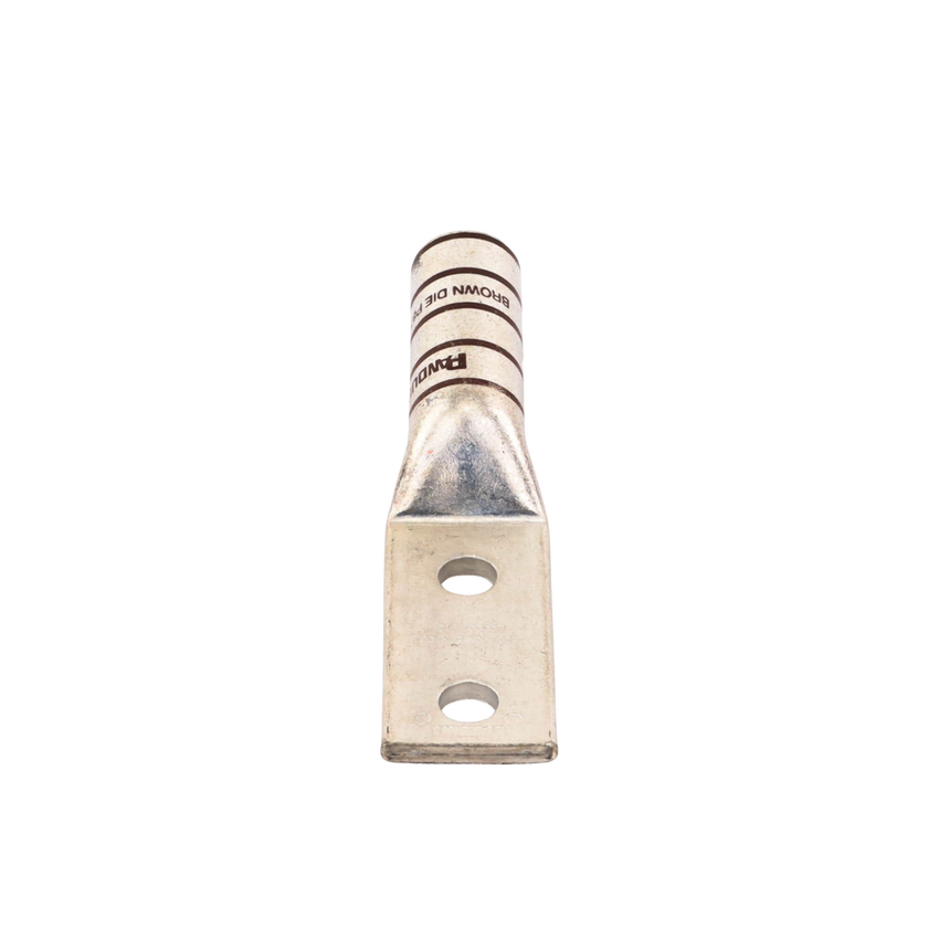 Zapata de compresión LCC500-12-6 para cal. 500 Kcmil, Doble barreno para tornillo prisionero de 1/2, Espaciado de orificios 44.5mm, 1 Pz