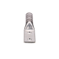 Zapata de compresión LCC500-12-6 para cal. 500 Kcmil, Doble barreno para tornillo prisionero de 1/2, Espaciado de orificios 44.5mm, 1 Pz
