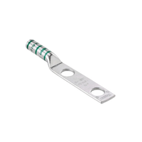 Terminal de Compresión Pan-Lug™ de Barril Largo, de Dos Orificios de 1/2", para Cable 6 AWG, Espacios Entre Orificios de 1.75".