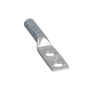 Zapata de compresión LCC6-14A-L para cal. 6 Awg, Doble barreno para tornillo prisionero de 1/4, Espaciado de orificio 16mm, 1 Pz