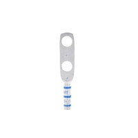Zapata de compresión LCC6-38D-L para cal. 6 Awg, Doble barreno para tornillo prisionero de 3/8, Espaciado de orificio 25.4mm, 1 Pz