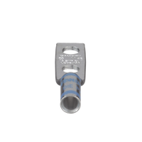 Zapata de compresión LCD6-14A-L para cal. 6 Awg, Doble barreno para tornillo prisionero de 1/4, Espaciado de orificio 16mm, 1 Pz