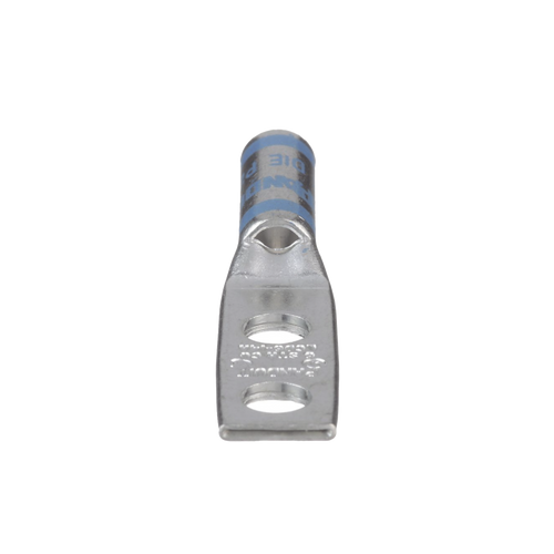 Zapata de compresión LCD6-14A-L para cal. 6 Awg, Doble barreno para tornillo prisionero de 1/4, Espaciado de orificio 16mm, 1 Pz