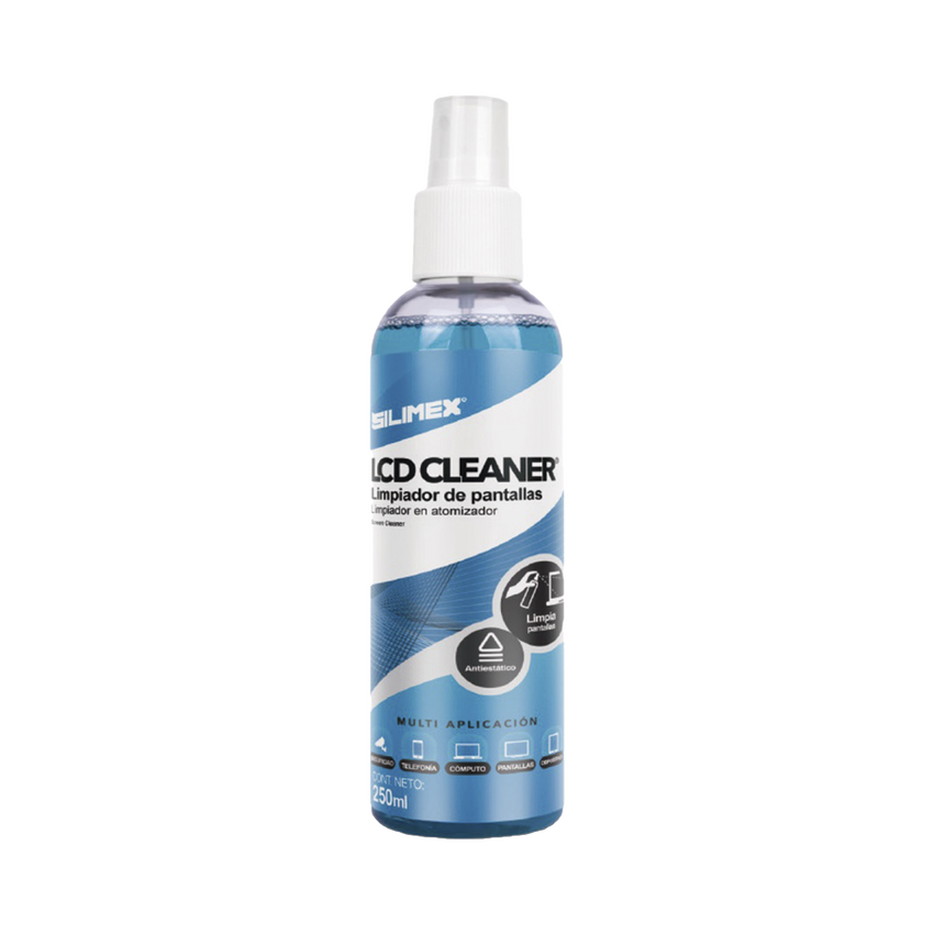 Limpiador de pantallas, Liquido, presentación con atomizador de 250 ml, para superficies externas como laptops, tablets, smart tv´s, smart phones).