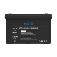 Batería de Litio LiFePO4 Ciclo Profundo 12.8Vcc, 120 Ah, 1.53Kwh, para Exterior, Libre de Mantenimiento