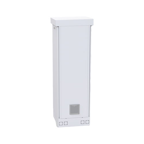 Gabinete para Piso, Capacidad, 31 Unidades de Rack, Doble puerta y Postes frontales e intermedios ajustables, Color Blanco, Se envía el Gabinete Armado.