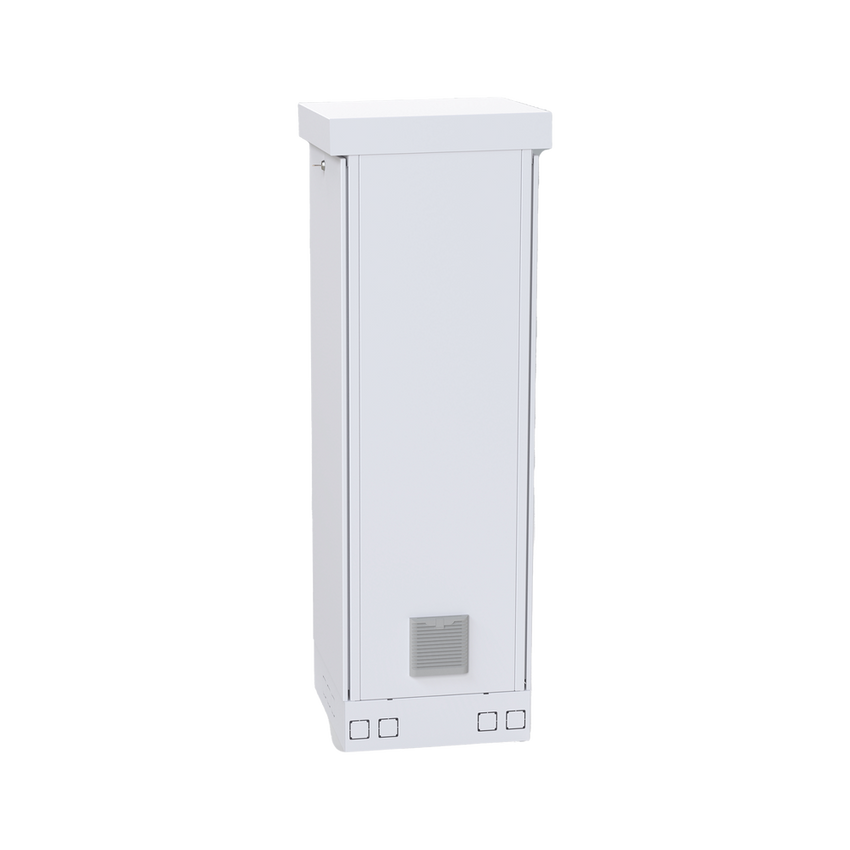 Gabinete para Piso, Capacidad, 31 Unidades de Rack, Doble puerta y Postes frontales e intermedios ajustables, Color Blanco, Se envía el Gabinete Armado.