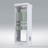 Gabinete para Piso, Capacidad, 31 Unidades de Rack, Doble puerta y Postes frontales e intermedios ajustables, Color Blanco, Se envía el Gabinete Armado.