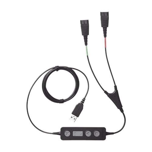 Jabra Link 265 USB/QD cable de entrenamiento, para conectar 2 diademas simultaneas con puerto USB (265-09)