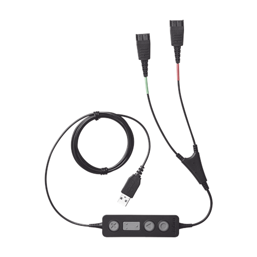 Jabra Link 265 USB/QD cable de entrenamiento, para conectar 2 diademas simultaneas con puerto USB (265-09)