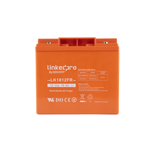 Batería 12 V / 18 Ah / UL / Tecnología AGM / Vida útil promedio de 5 años / Retardante a la Flama / Para uso en equipo electrónico, Alarmas de Intrusión / Incendio/ Control de acceso / Video Vigilancia / TermInale