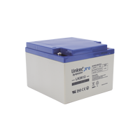 Batería de respaldo 12 V | 26 Ah AGM | Especial para Seguridad Electrónica | UPS | Sistemas de Emergencia | Vida útil 5 años | Terminales M5
