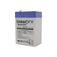 Batería de respaldo 6 V | 4.5 Ah | AGM | Especial para Seguridad Electrónica | UPS  | Sistemas de Emergencia  | Vida útil 5 años | Terminales F1  + Adaptador F2